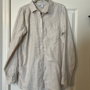 Old Navy Light Tan Button-Down Shirt TALL